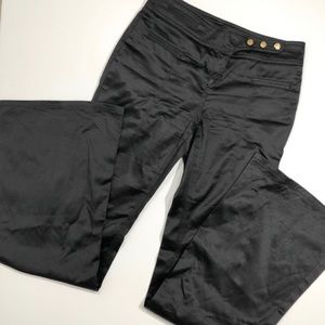 😎RocknRoll Roberto Cavalli blk satin flared pant